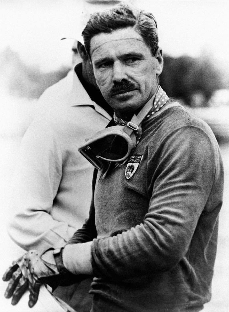 David McKay in his racing jumper, goggles over one shoulder